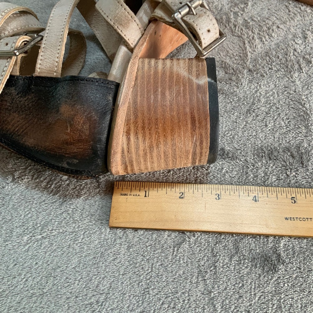 Freebird by Steven W10 Phoenix Distressed Leather Gladiator Block Heel Sandal - Picture 10 of 10